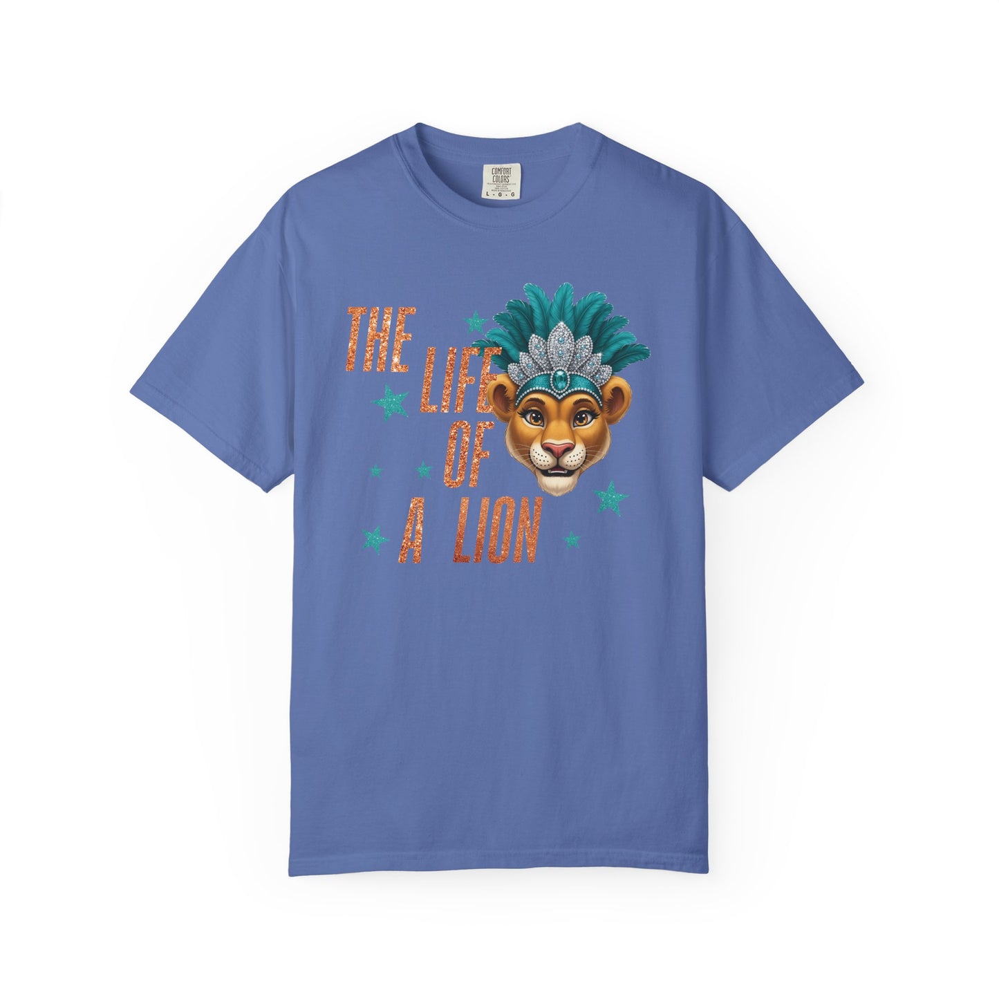 Adult Life of a Lion Faux Glitter - Comfort Colors
