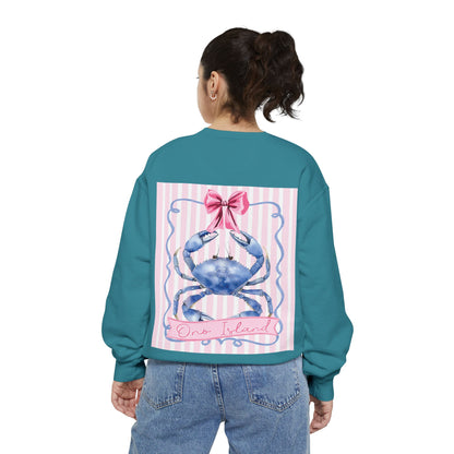 Adult Ono Island Preppy Crab Sweatshirt - Comfort Colors