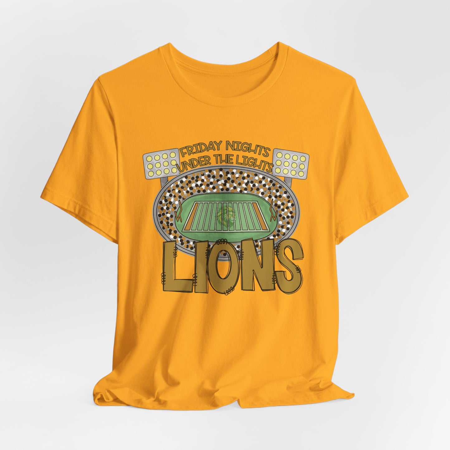Adult LionsFriday Nights Under the Lights Tee - Bella Canvas
