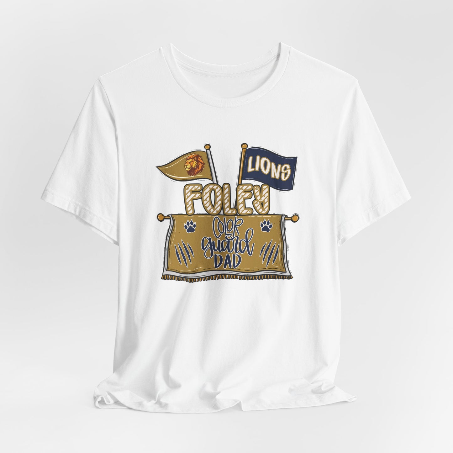 Adult Lions Color Guard Dad Tee - Bella Canvas