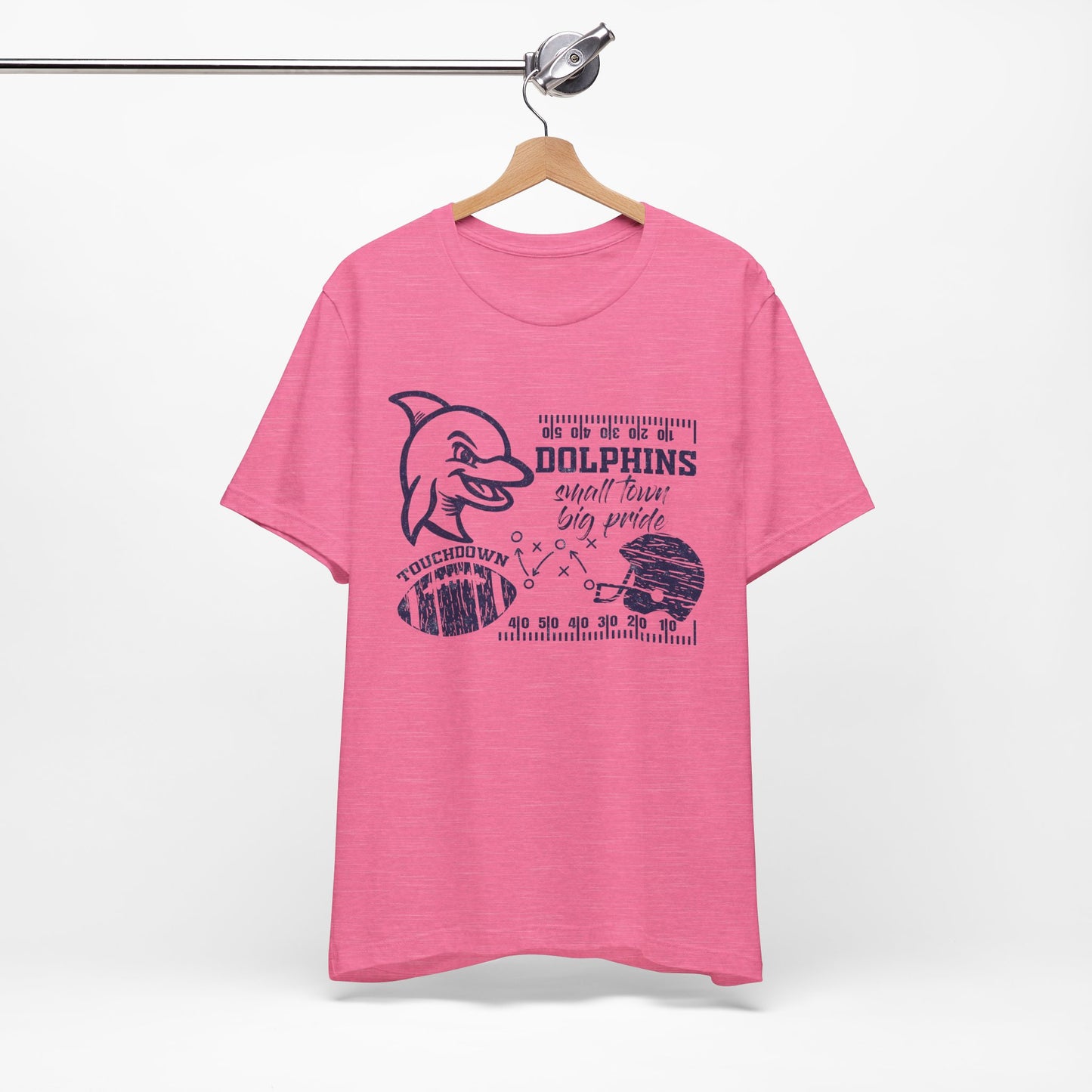 Adult Dolphin Football Tee - Bella Canvas