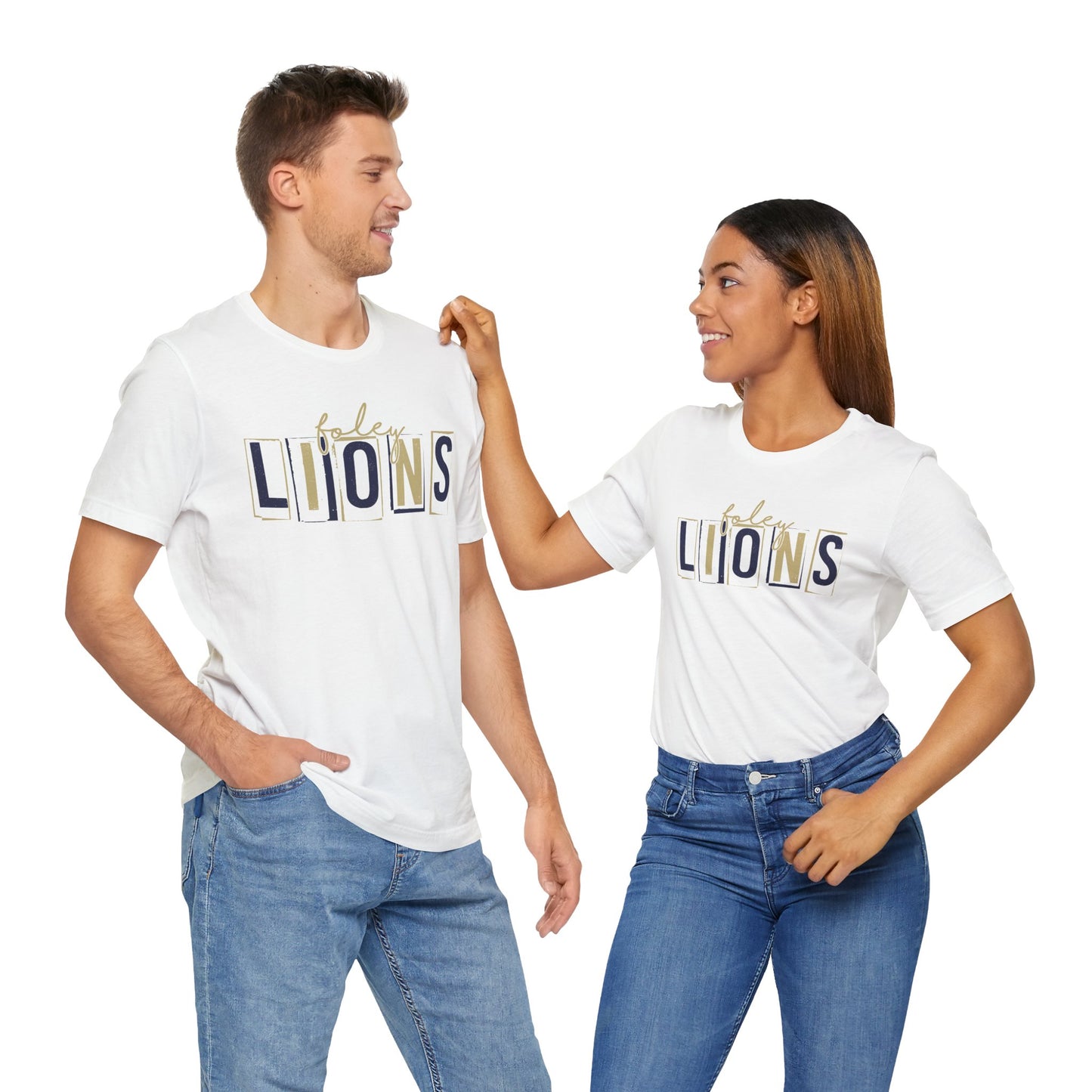 Lions Blocky Spirit Tee - Bella Canvas