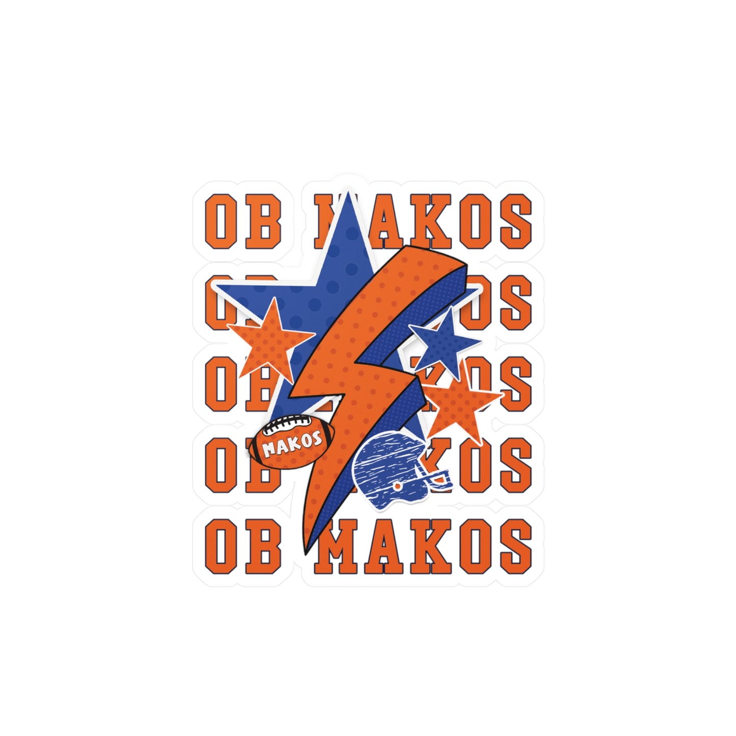 Makos Football Spirit Vinyl Decals