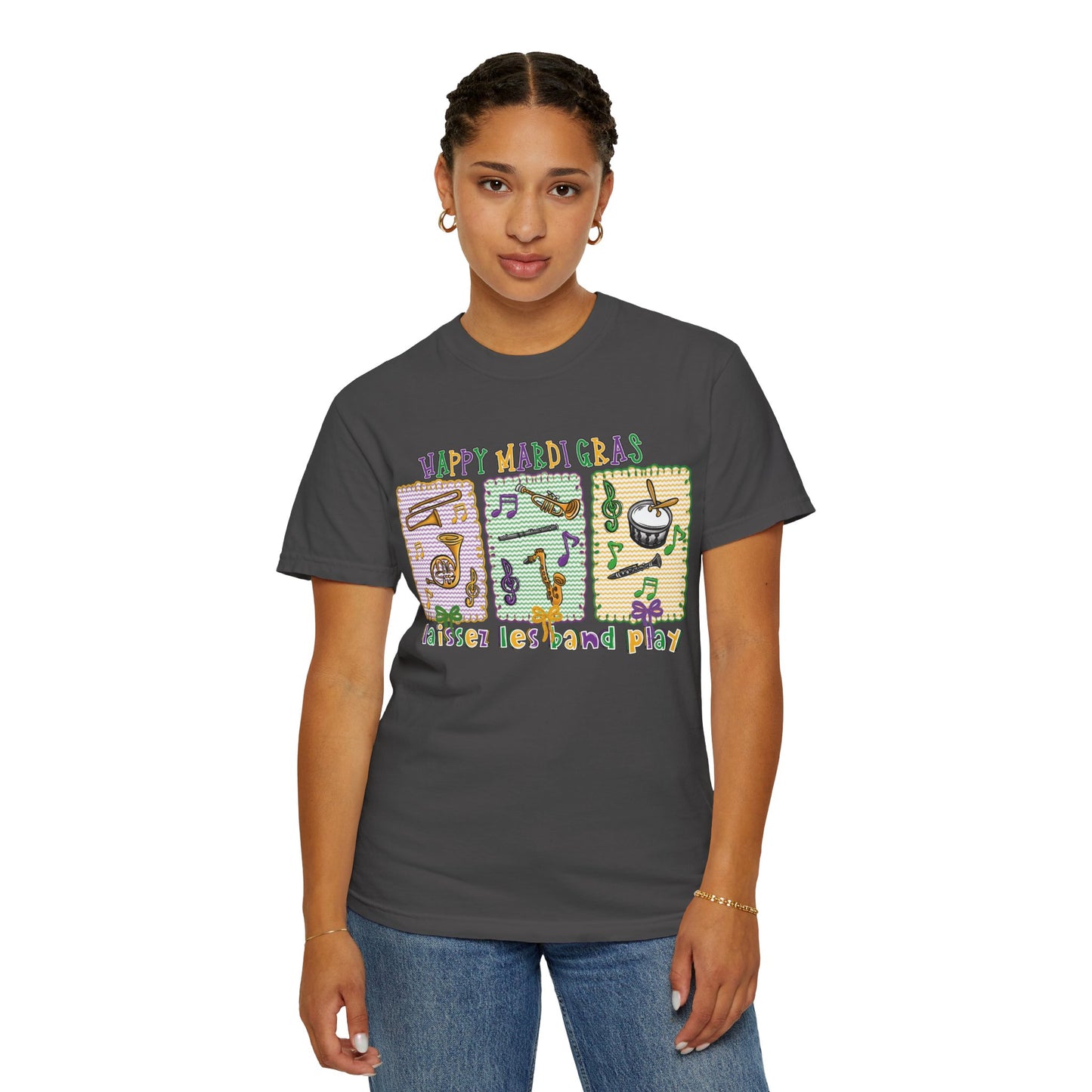 Happy Mardi Gras Jazz T-Shirt — Let the Good Times Roll Shirt