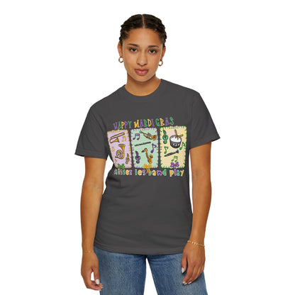 Happy Mardi Gras Jazz T-Shirt — Let the Good Times Roll Shirt