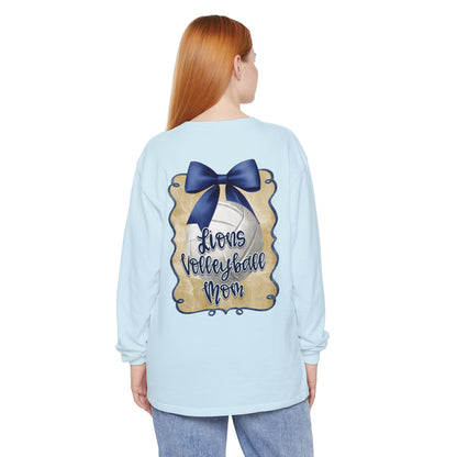 Foley Lions Volleyball Mom Long Sleeve T-Shirt- Comfort Colors