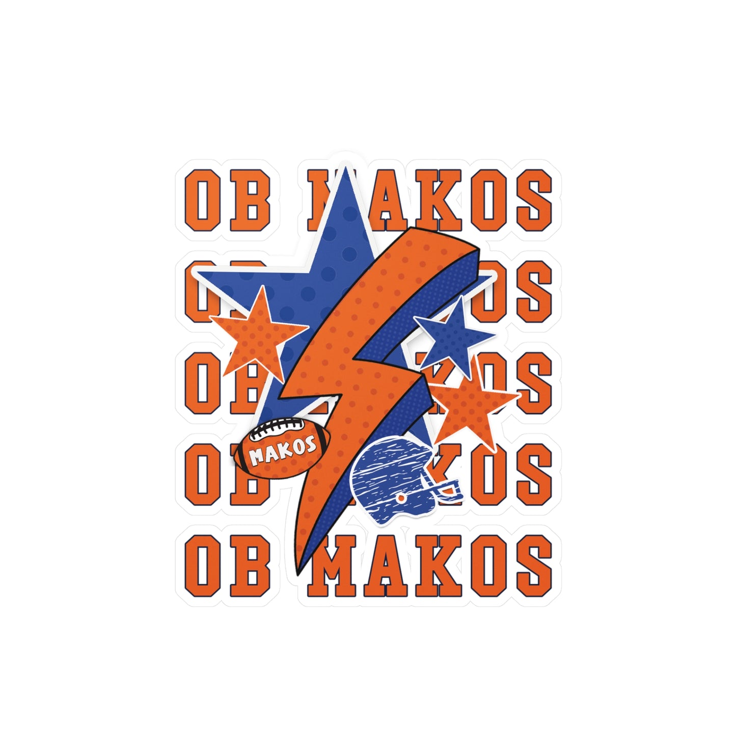 Makos Football Spirit Vinyl Decals