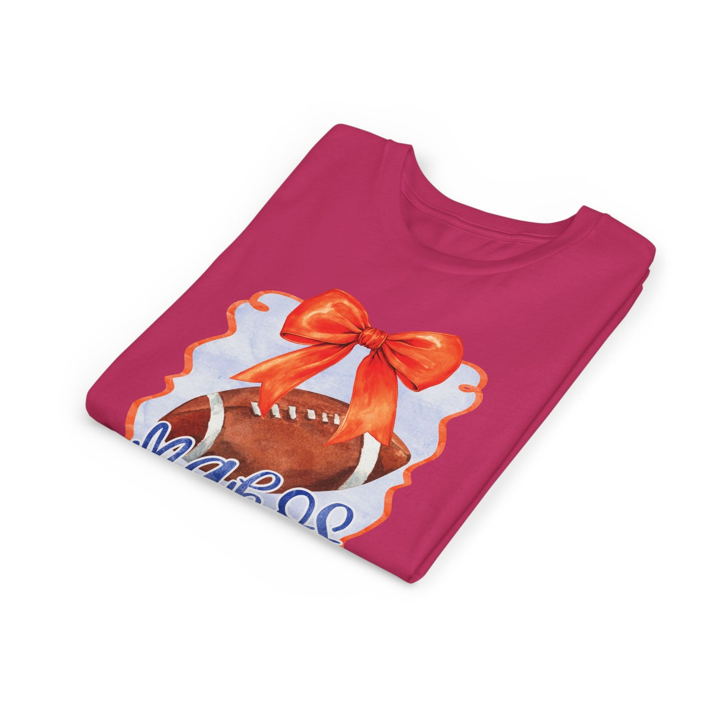 Coquette Watercolor Football Tee - Bella Canvas