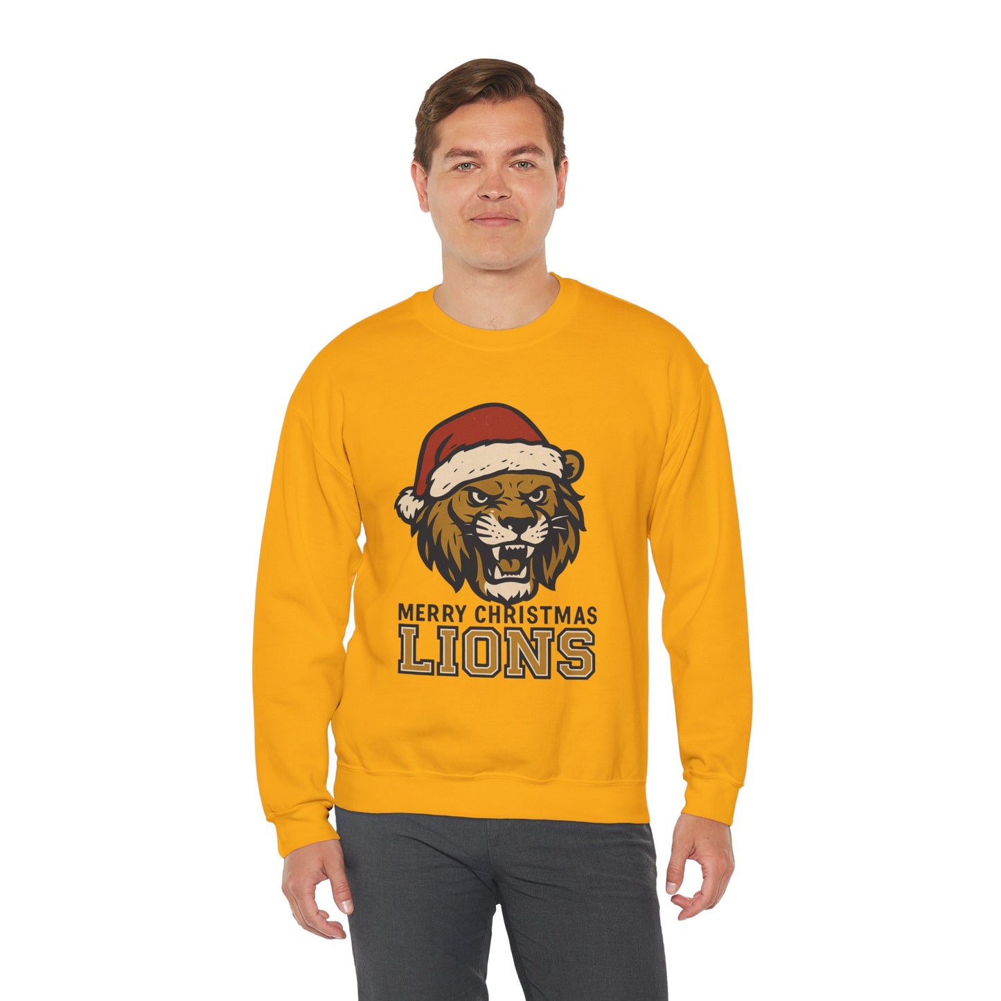 Merry Christmas Lions Sweatshirt — Gildan