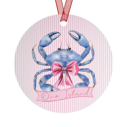 Coquette Crab Ono Island Christmas Ornament