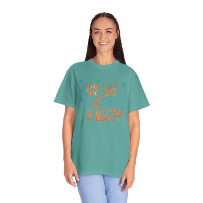 Adult Life of a Dolphin Faux Glitter - Comfort Colors