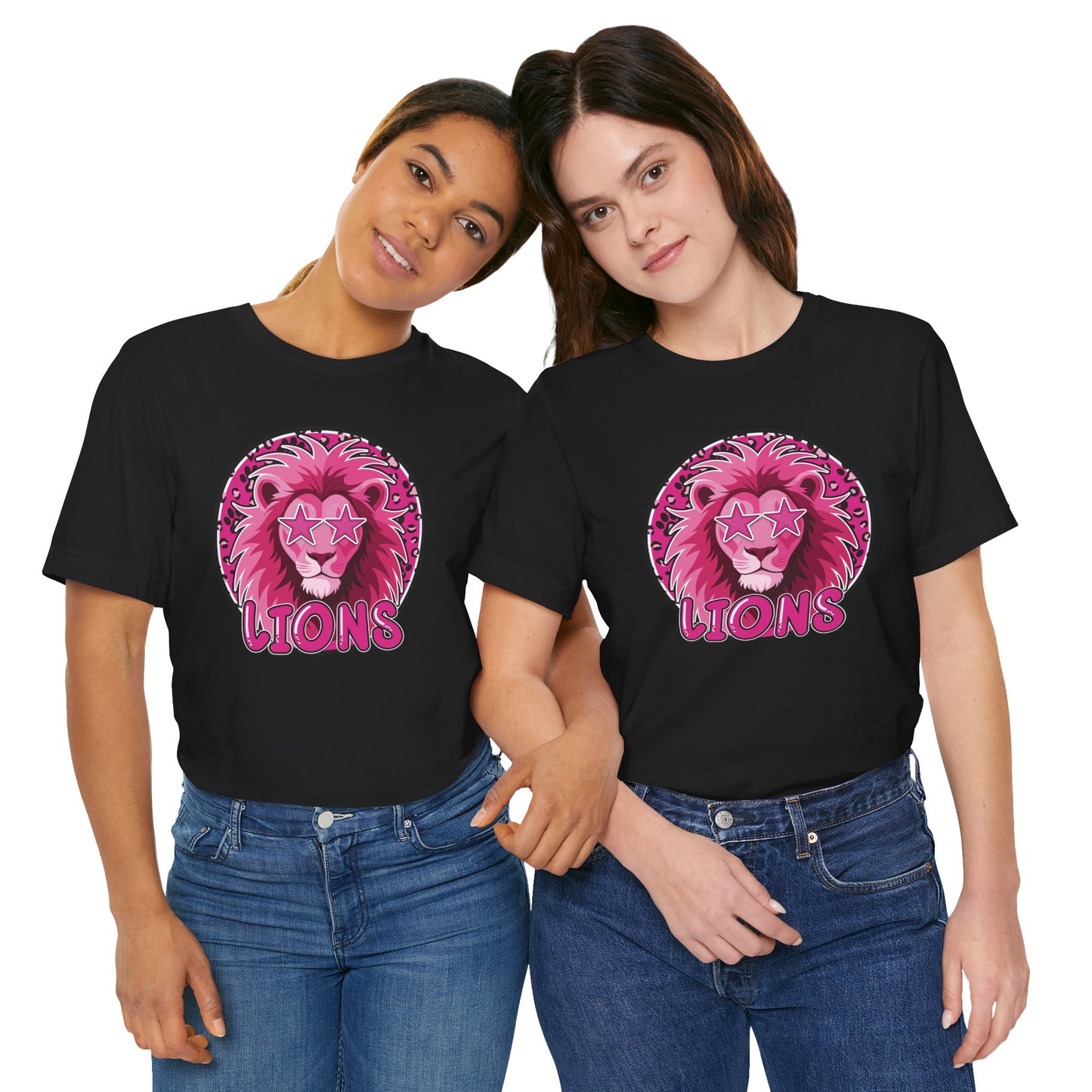 Preppy Pink Lion Tee - Bella Canvas