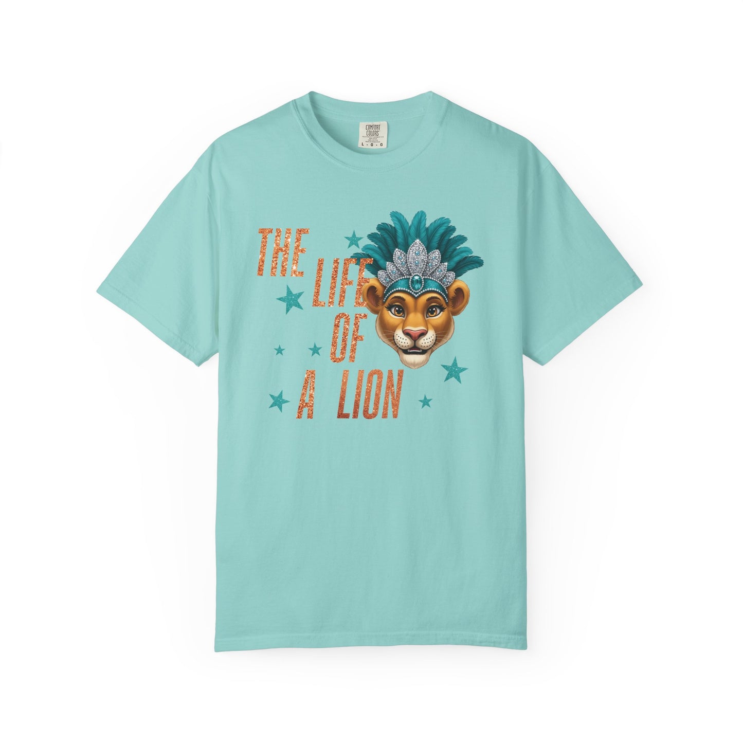 Adult Life of a Lion Faux Glitter - Comfort Colors