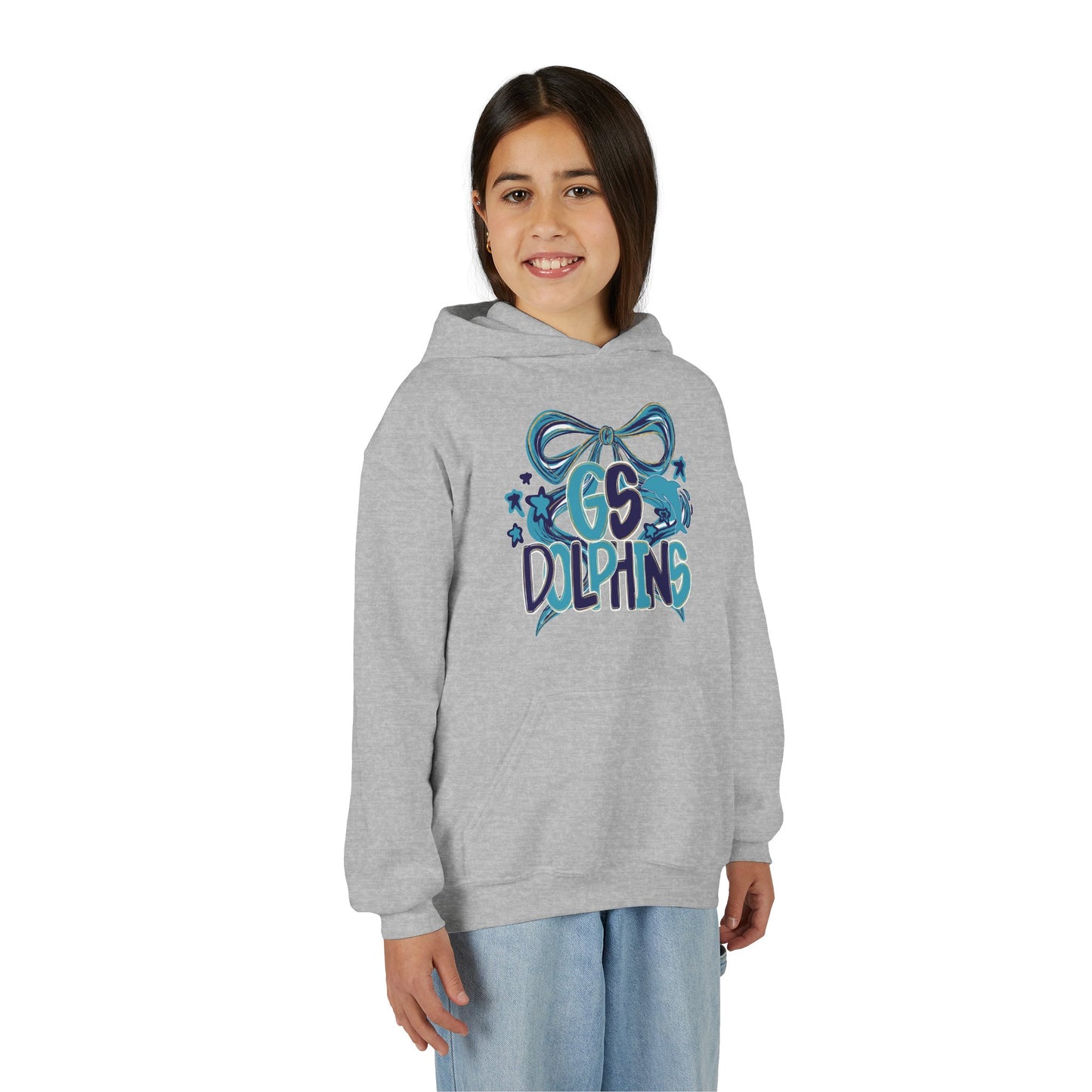 Youth GS Dolphins Bow Tee - Gildan