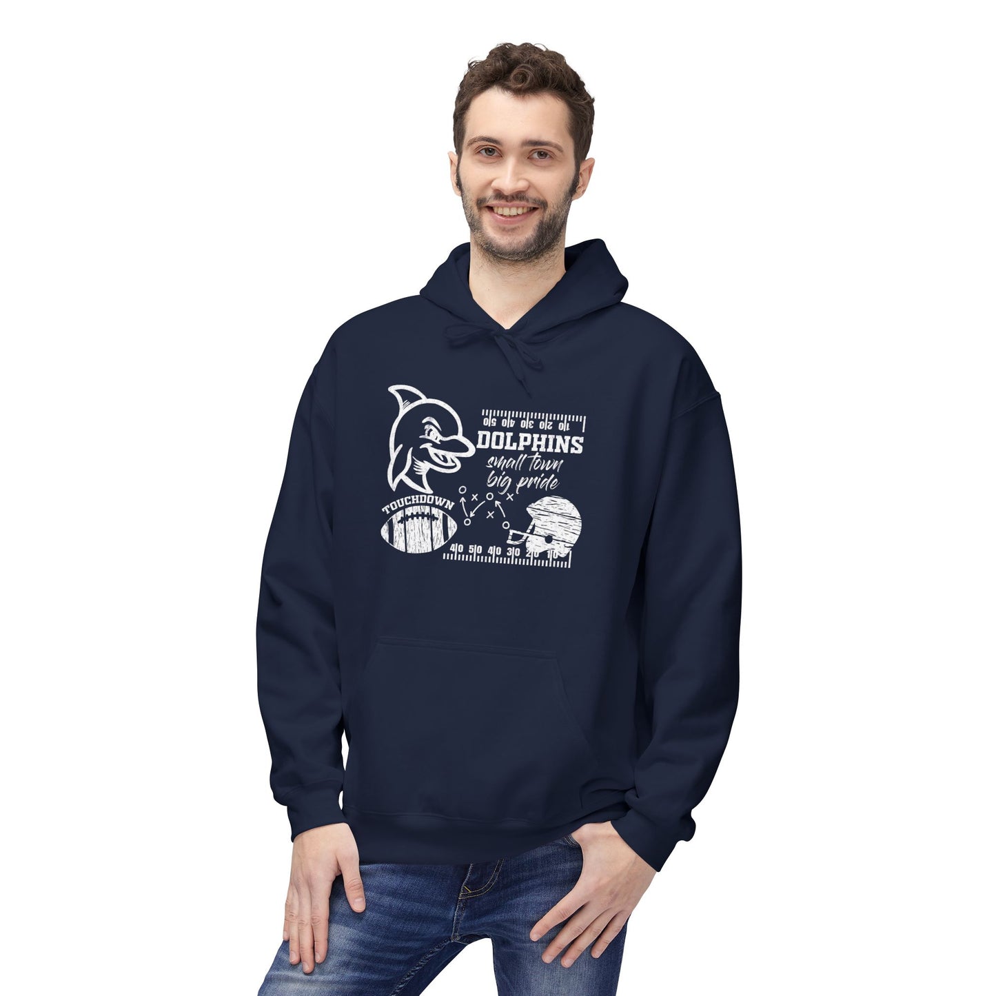 Dolphin Football Hoodie - Gildan
