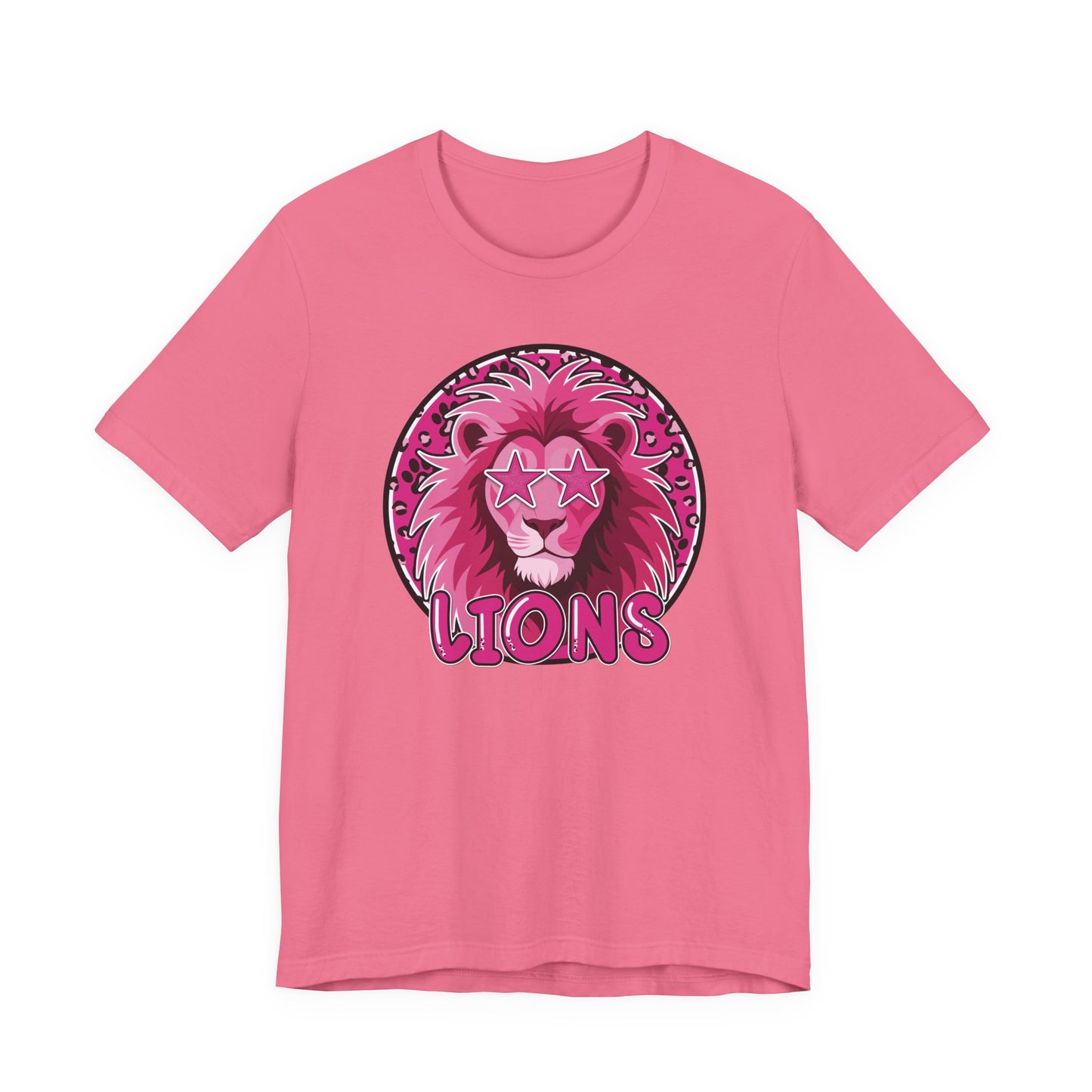 Preppy Pink Lion Tee - Bella Canvas