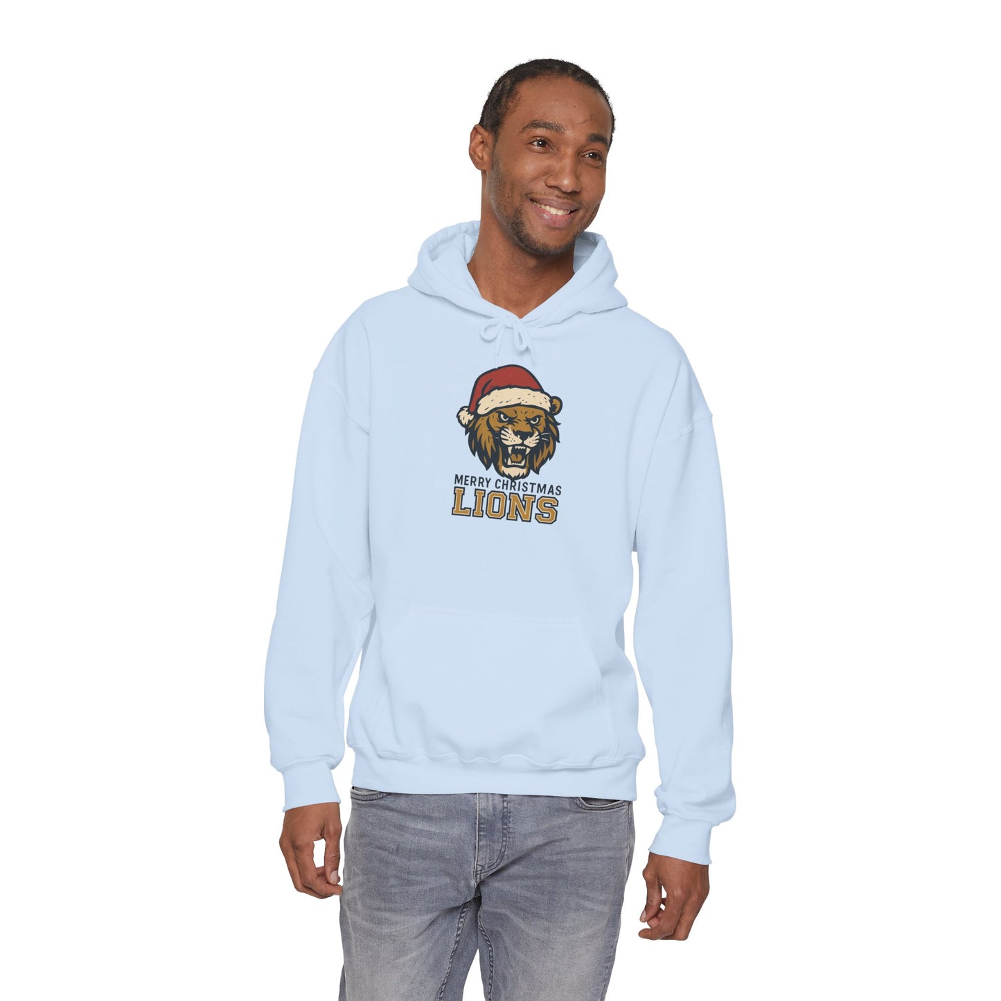 Merry Christmas Lions Hoodie — Gildan