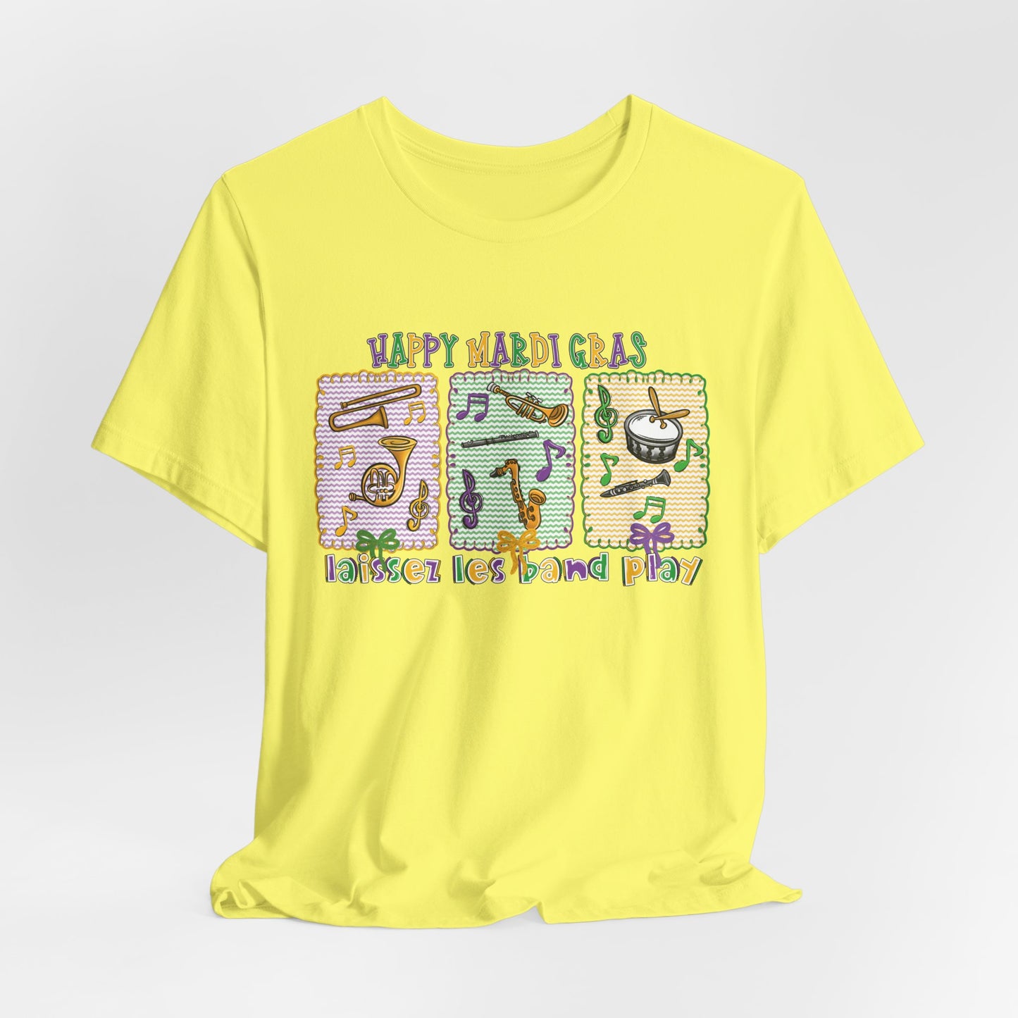 Mardi Gras T-Shirt — "Happy Mardi Gras" Carnival Mask & Beads Celebration Tee