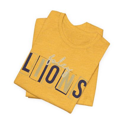 Lions Blocky Spirit Tee - Bella Canvas