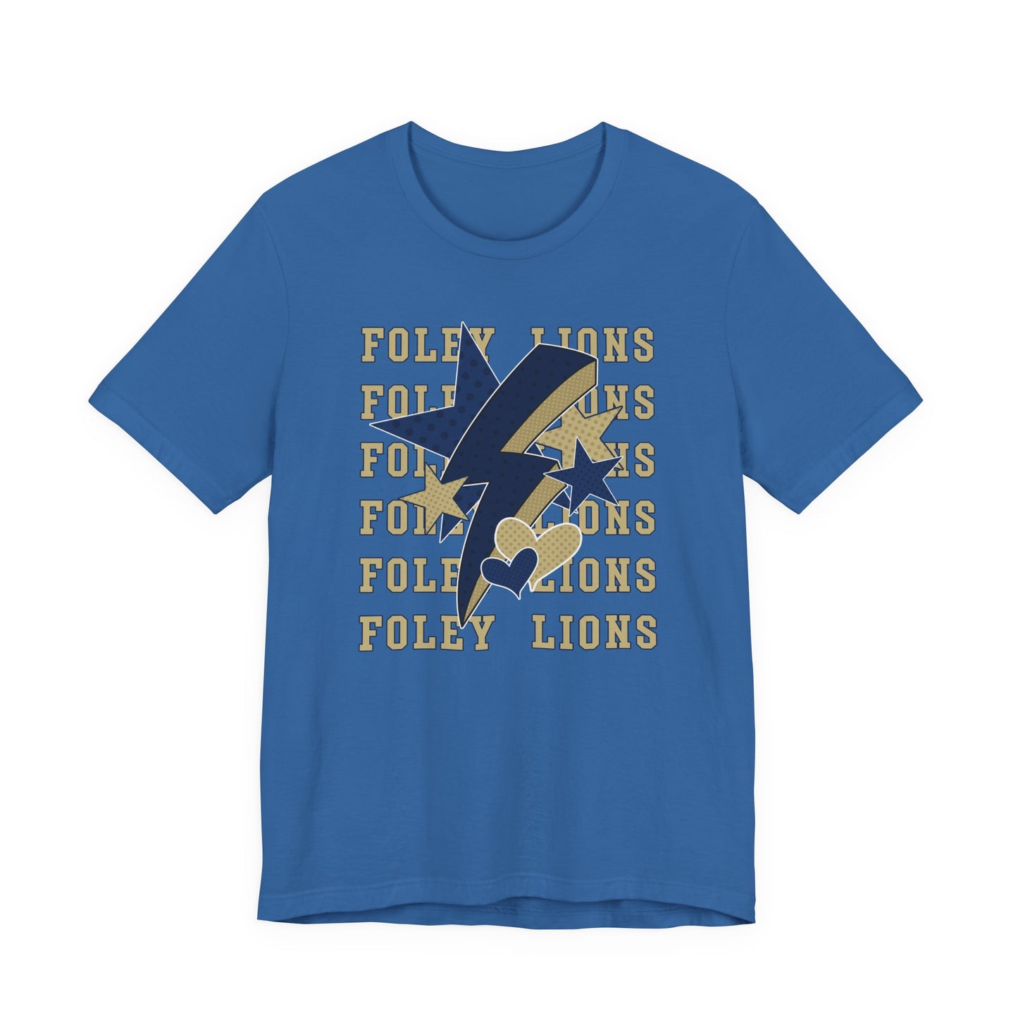 Lions Hearts, Stars, Lightning Graphic Tee - Bella Canvas