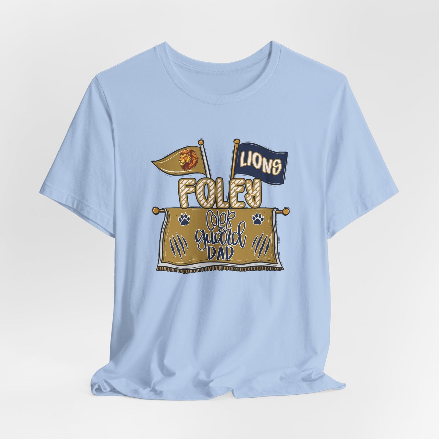 Adult Lions Color Guard Dad Tee - Bella Canvas