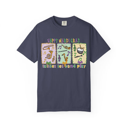 Happy Mardi Gras Jazz T-Shirt — Let the Good Times Roll Shirt