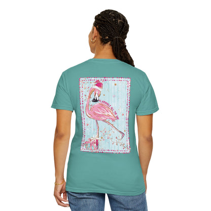 Flamingo Flamingle All the Way Christmas Tee - Comfort Colors