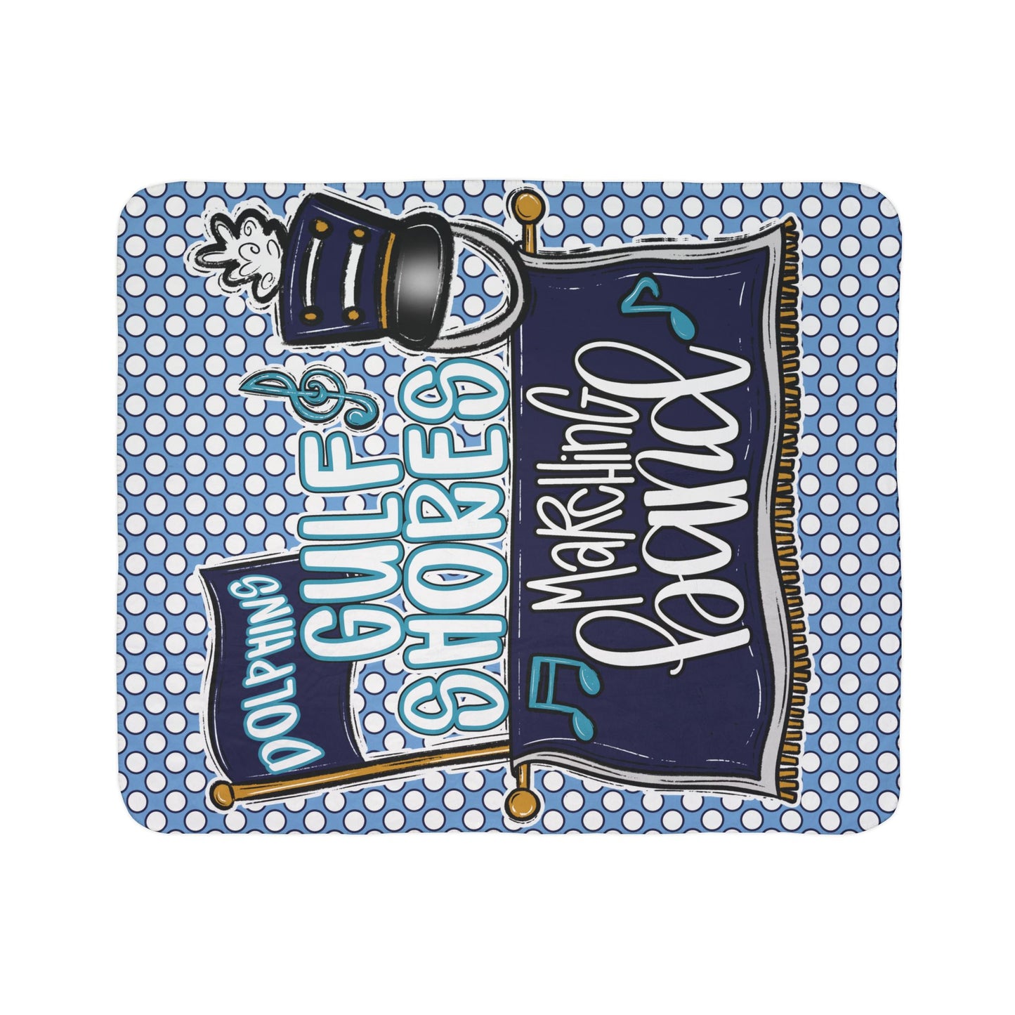 GS Marching Band One Sided Sherpa Blanket