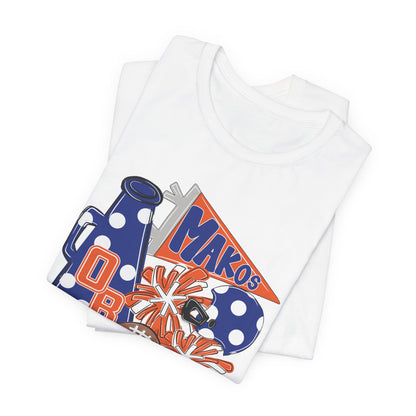 Adult Mega Makos Spirit Football Tee - Bella Canvas