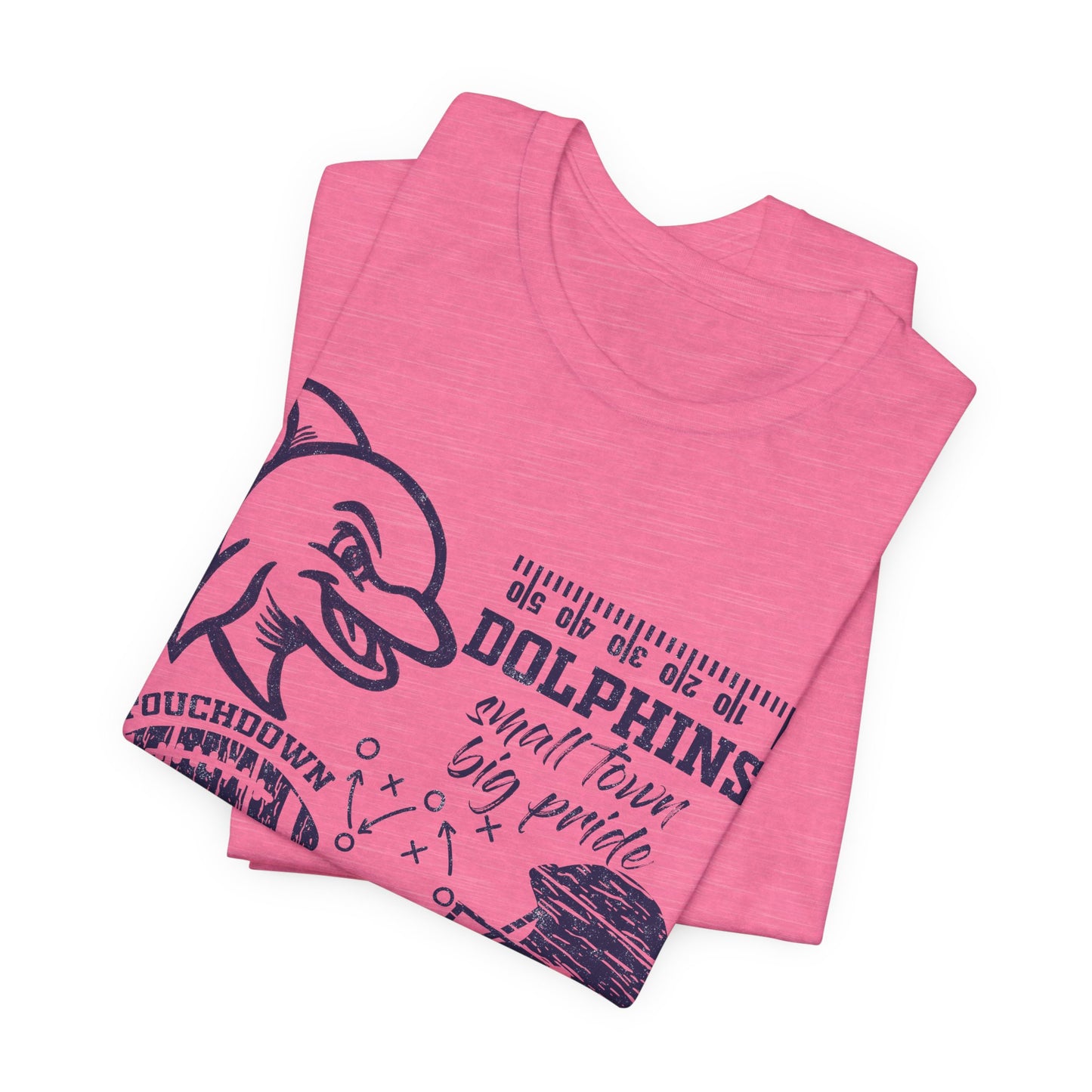 Adult Dolphin Football Tee - Bella Canvas