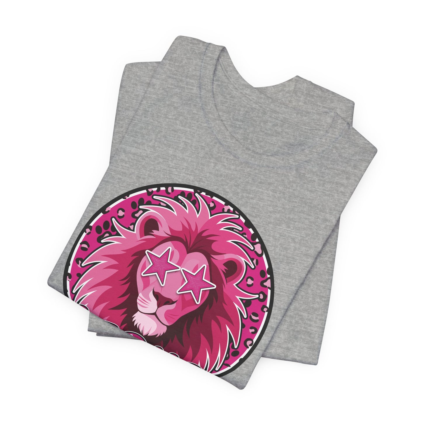 Preppy Pink Lion Tee - Bella Canvas