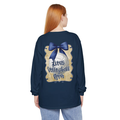 Foley Lions Volleyball Mom Long Sleeve T-Shirt- Comfort Colors