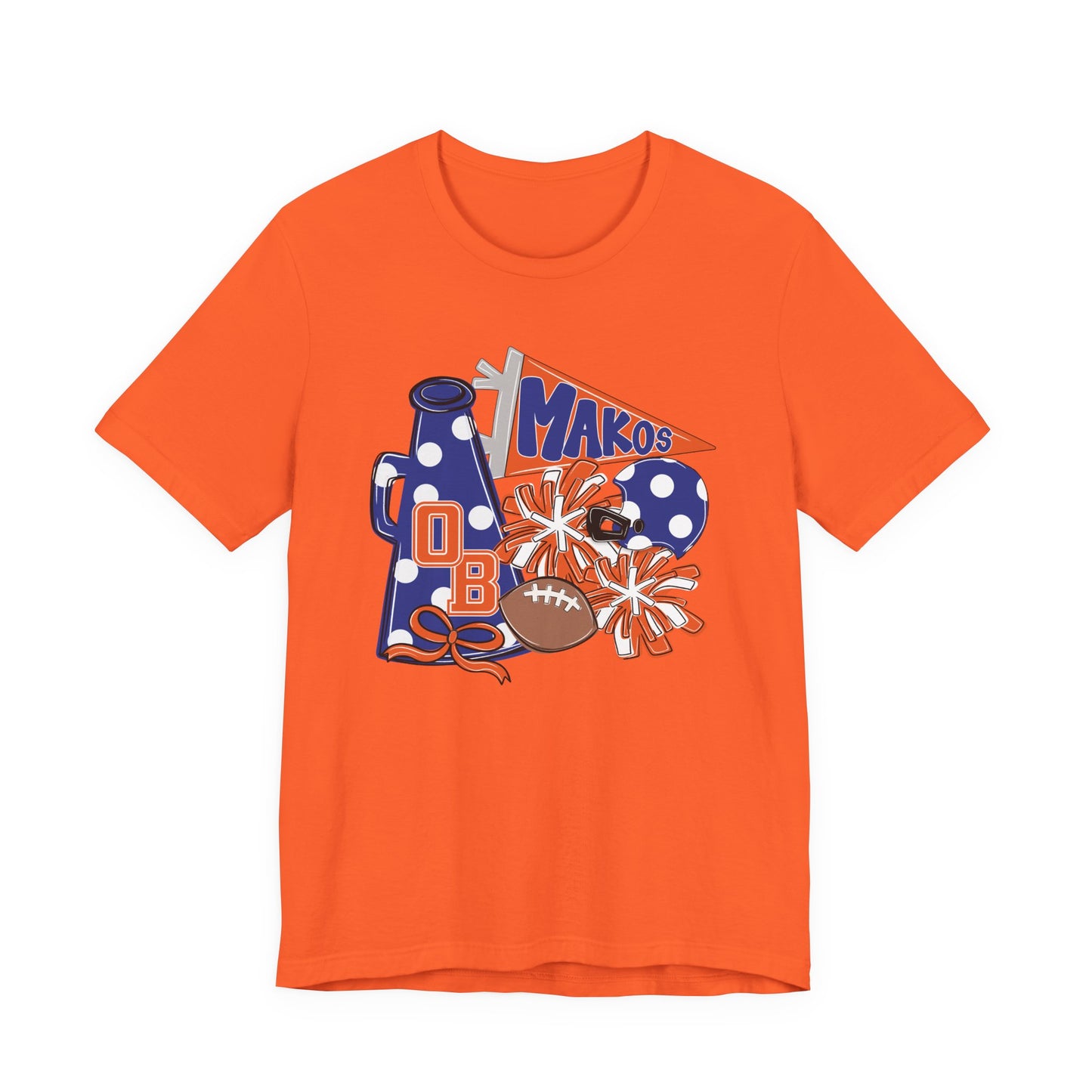 Adult Mega Makos Spirit Football Tee - Bella Canvas