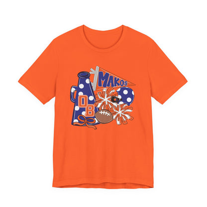 Adult Mega Makos Spirit Football Tee - Bella Canvas
