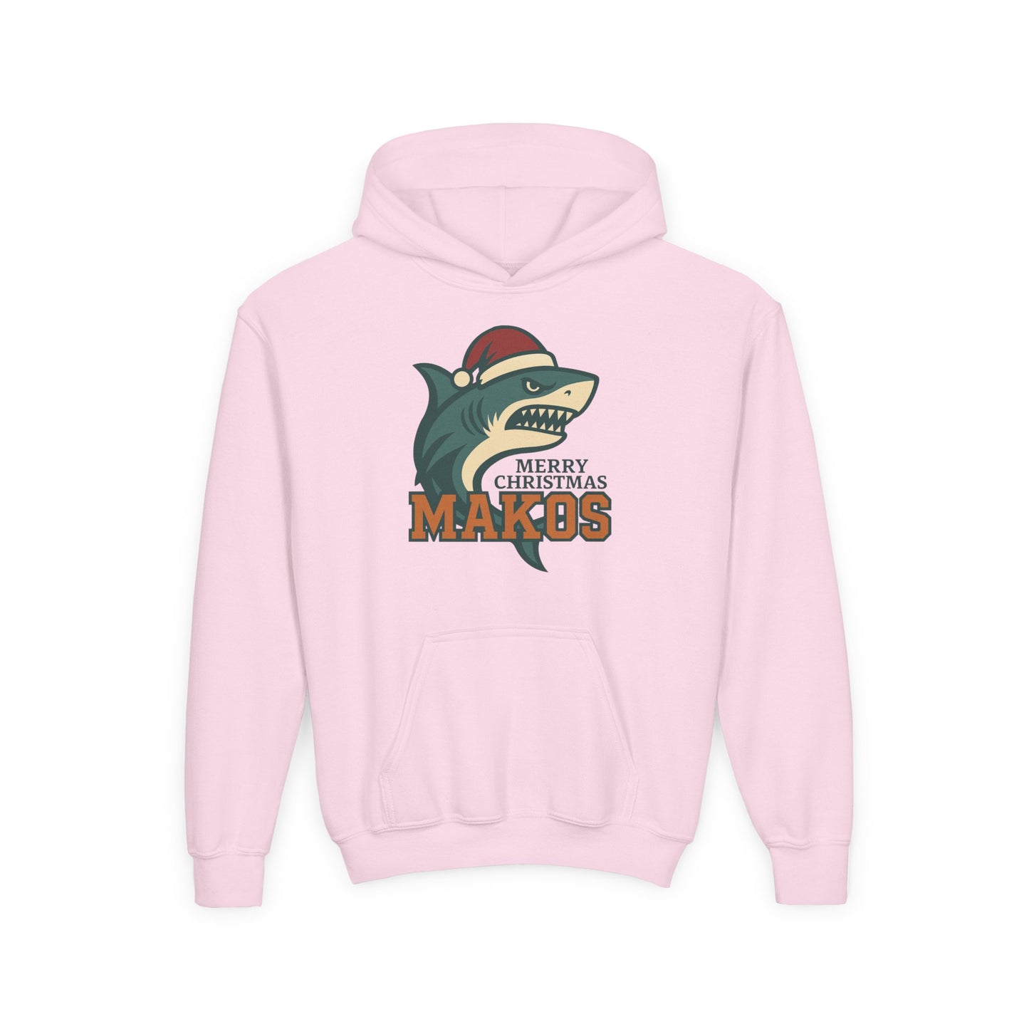 Youth Makos Christmas Hoodie — Merry Christmas Shark Holiday Sweatshirt