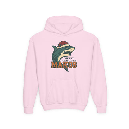 Youth Makos Christmas Hoodie — Merry Christmas Shark Holiday Sweatshirt
