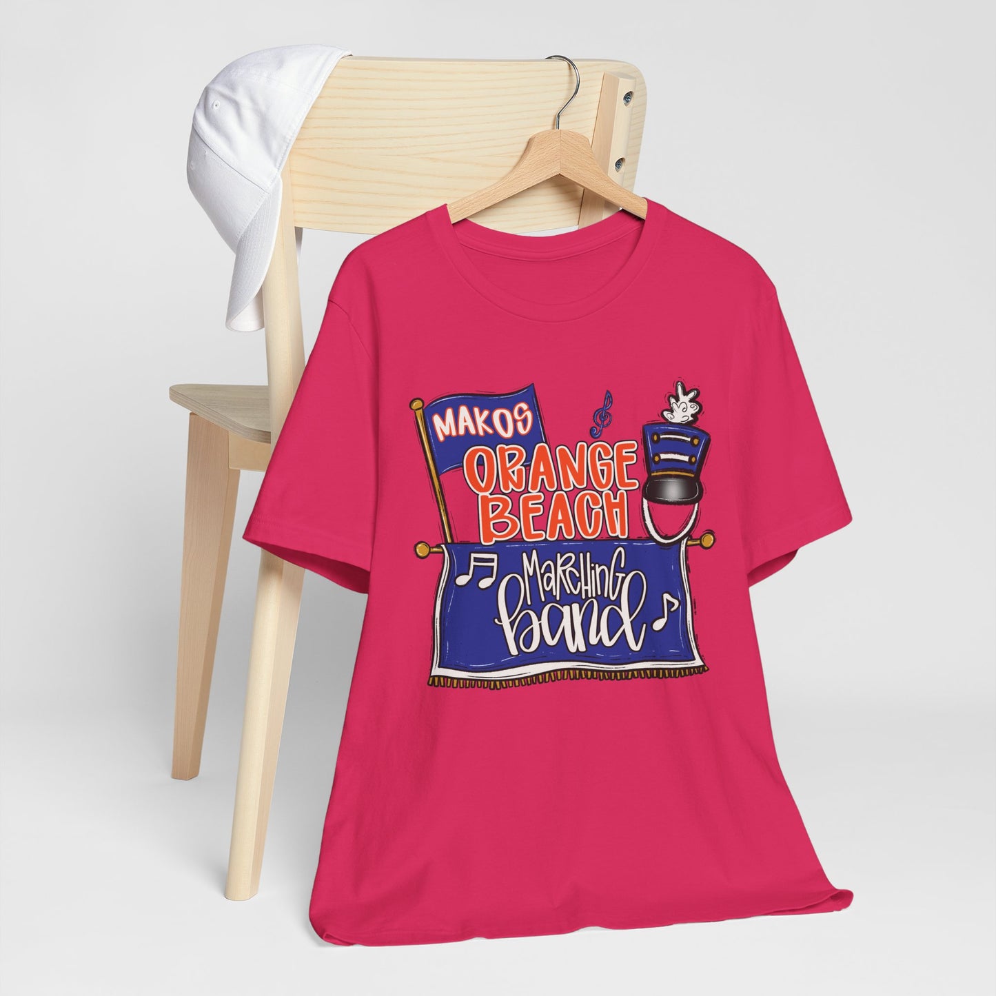 Adult Orange Beach Marching Band Tee - Bella Canvas