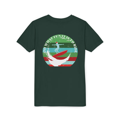 Youth Surfing Christmas Tee - Gildan