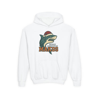 Youth Makos Christmas Hoodie — Merry Christmas Shark Holiday Sweatshirt