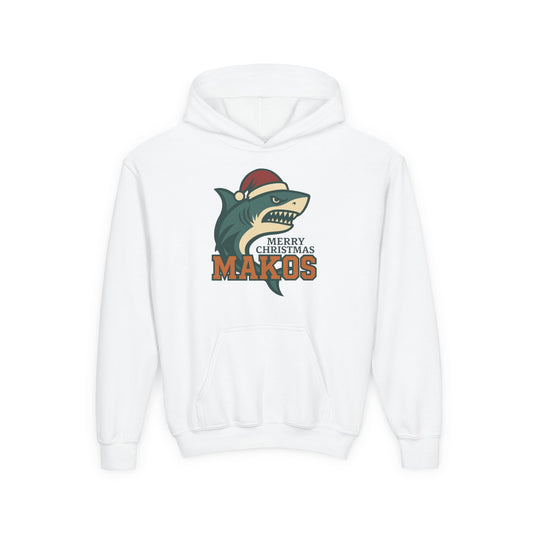 Youth Makos Christmas Hoodie — Merry Christmas Shark Holiday Sweatshirt