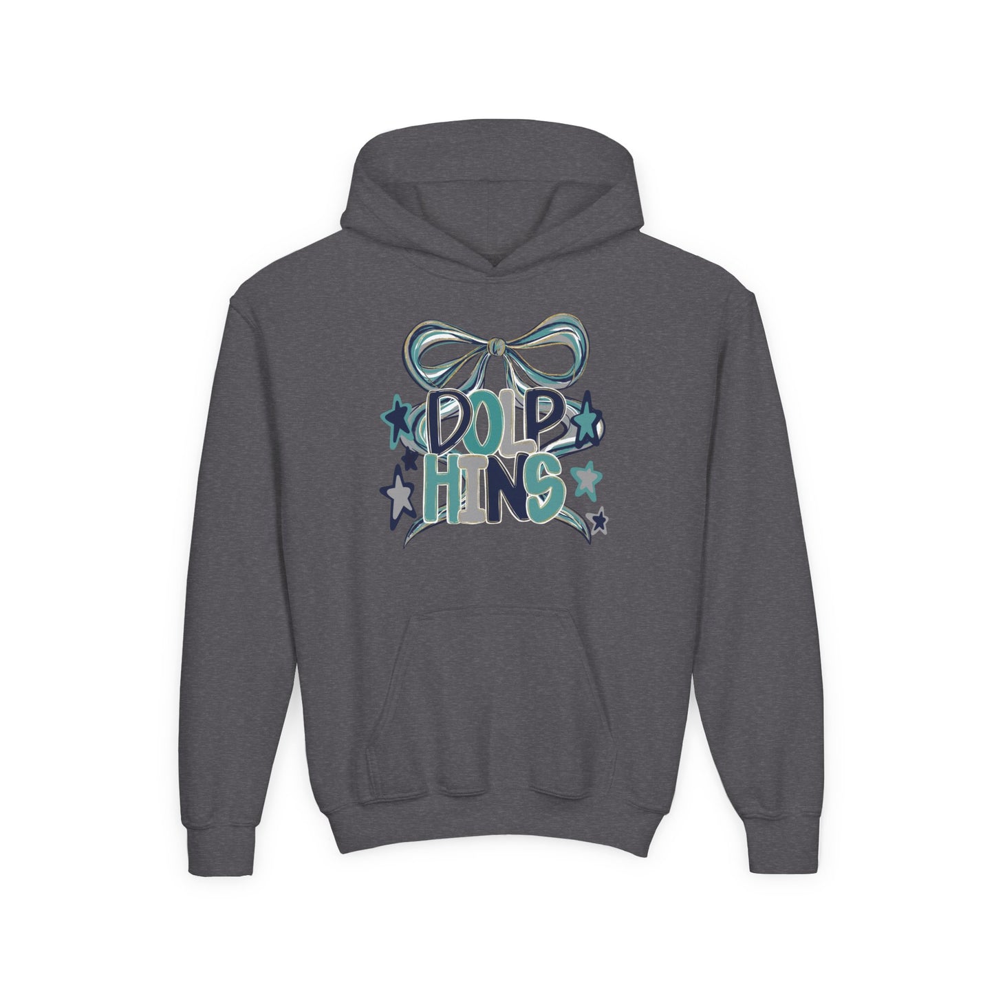 Youth Dolphins Ribbon Hoodie
