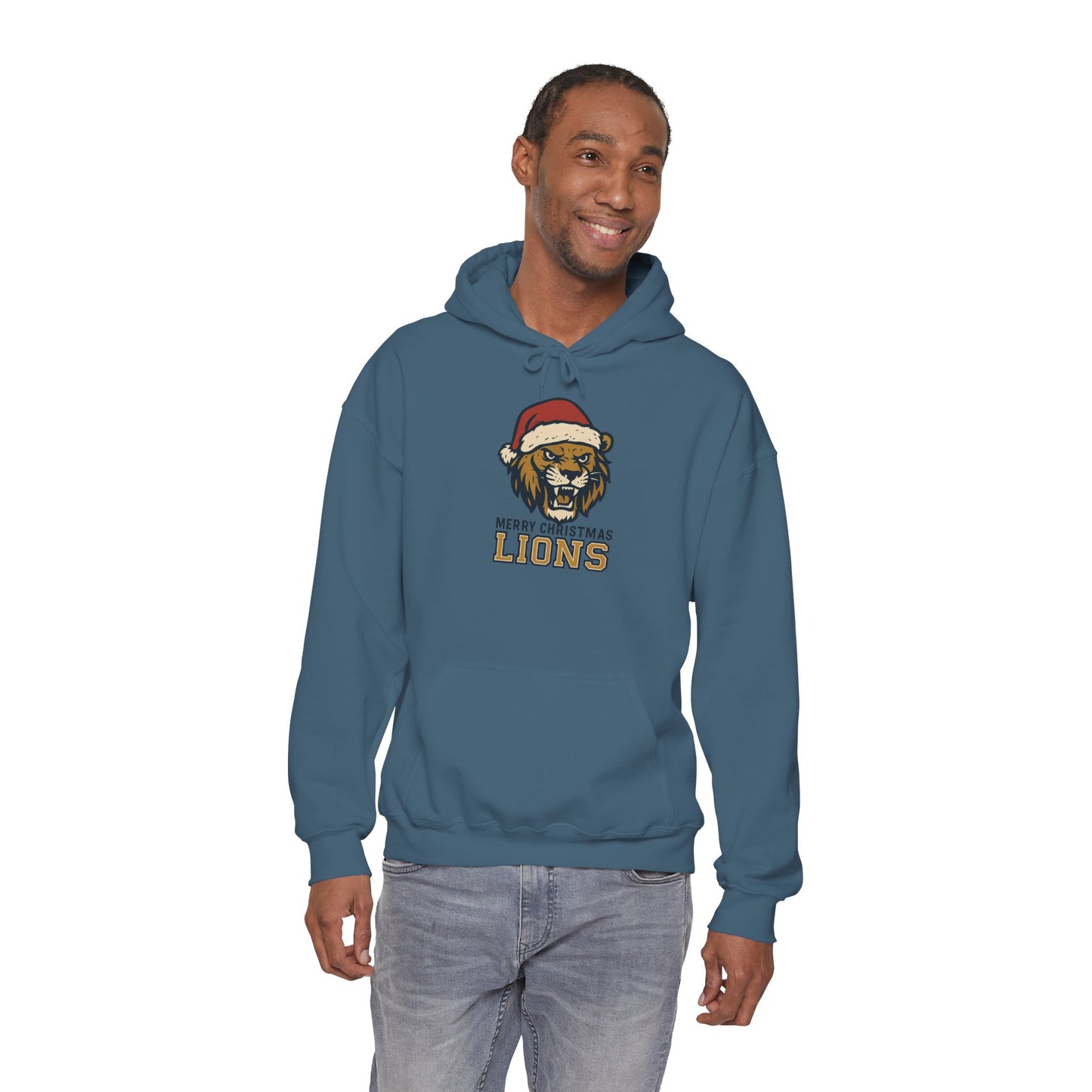 Merry Christmas Lions Hoodie — Gildan