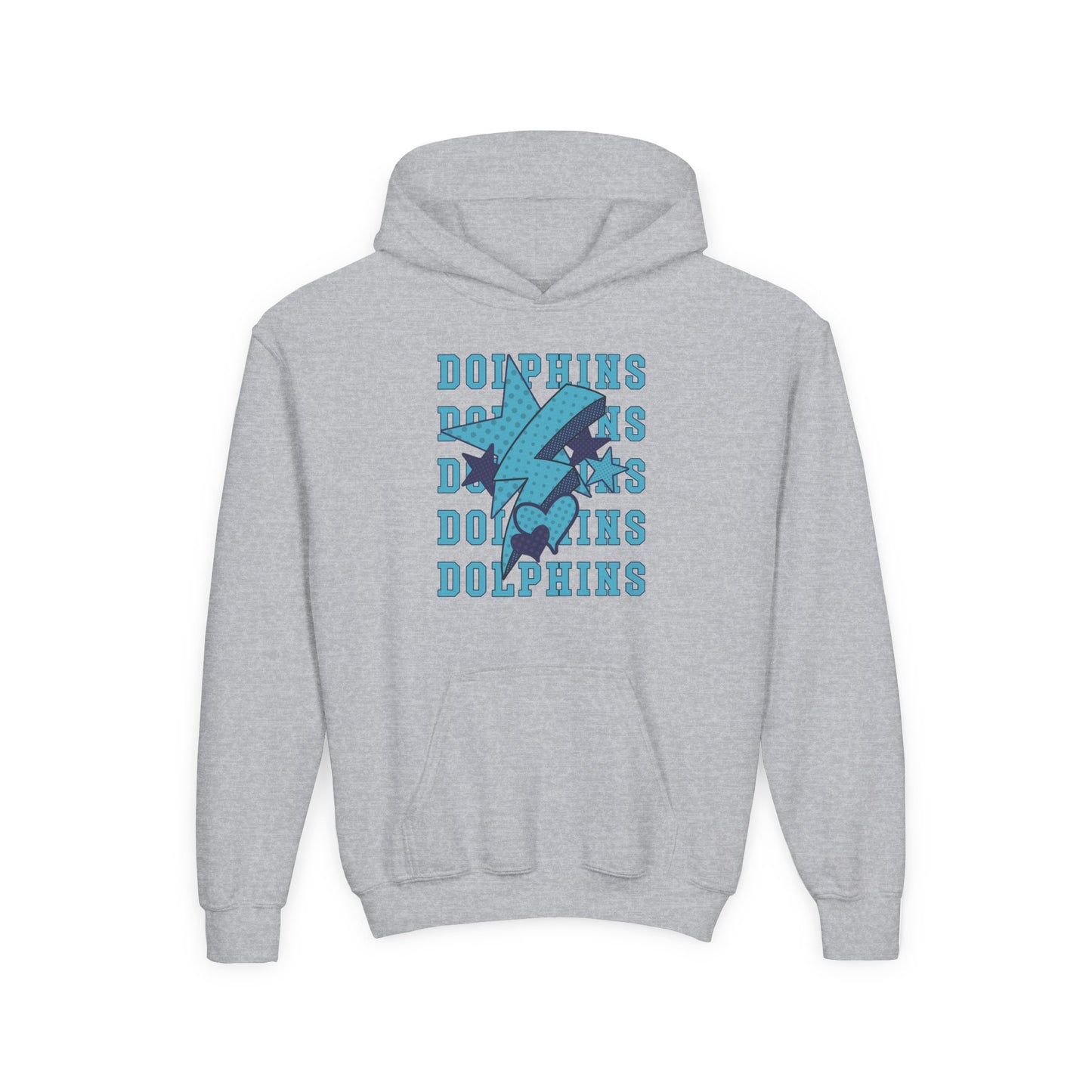 Youth Dolphin Lightning, Stars & Hearts Hoodie