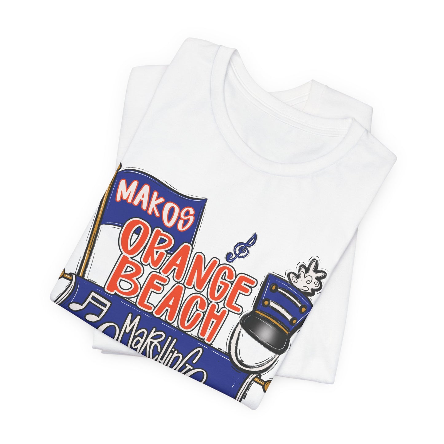 Adult Orange Beach Marching Band Tee - Bella Canvas