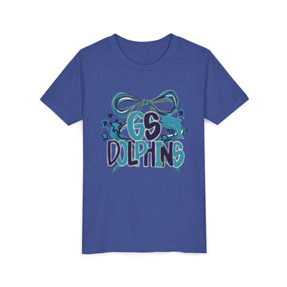 Youth GS Dolphins Bow Tee - Bella Canvas