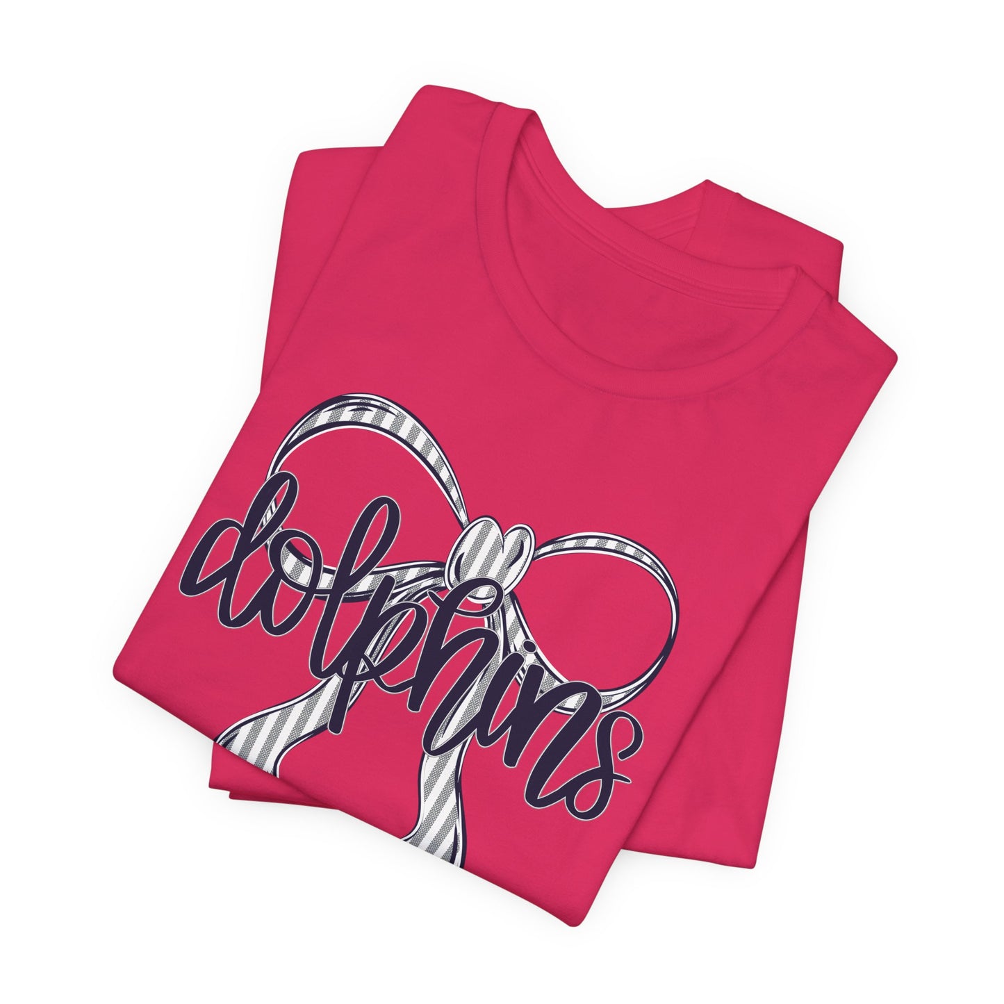 Preppy Dolphins Bow Bella Canvas