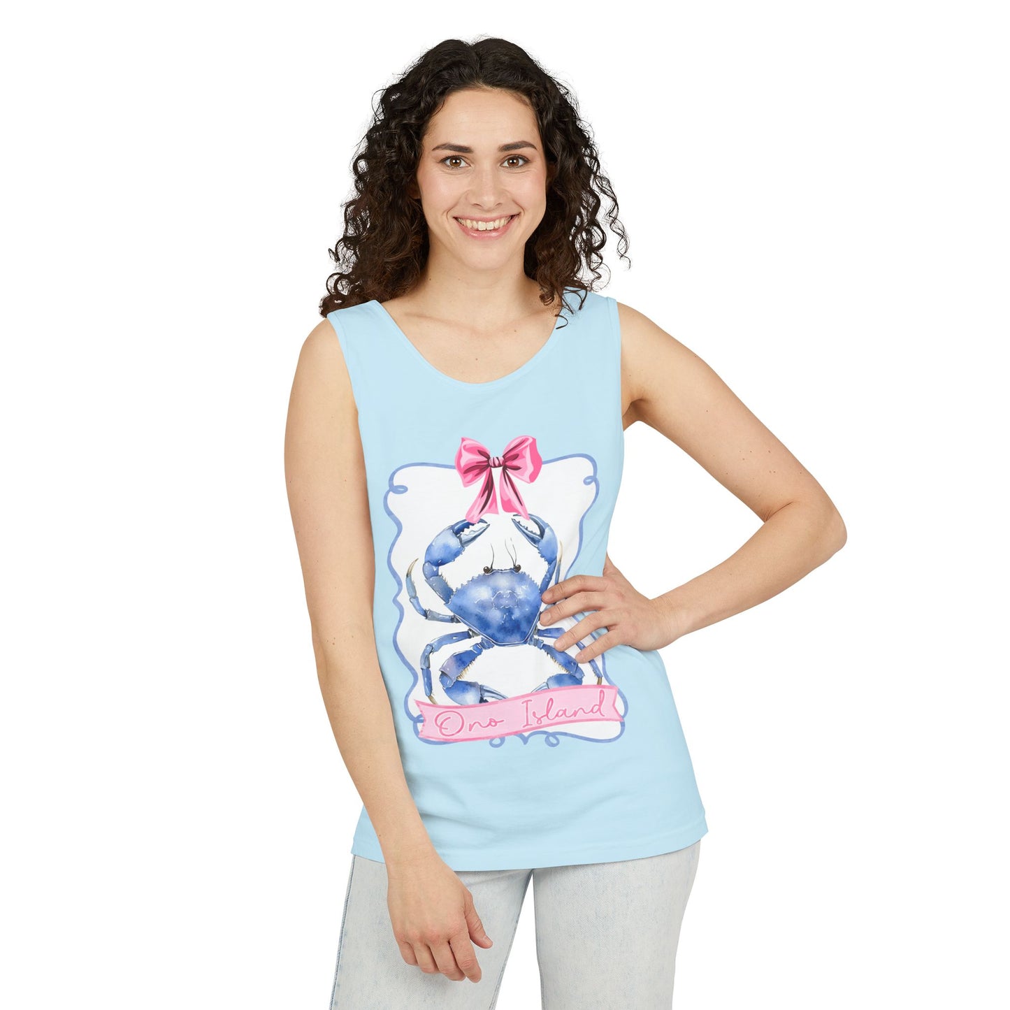 Ono Island Preppy Crab Tank Top - Comfort Colors