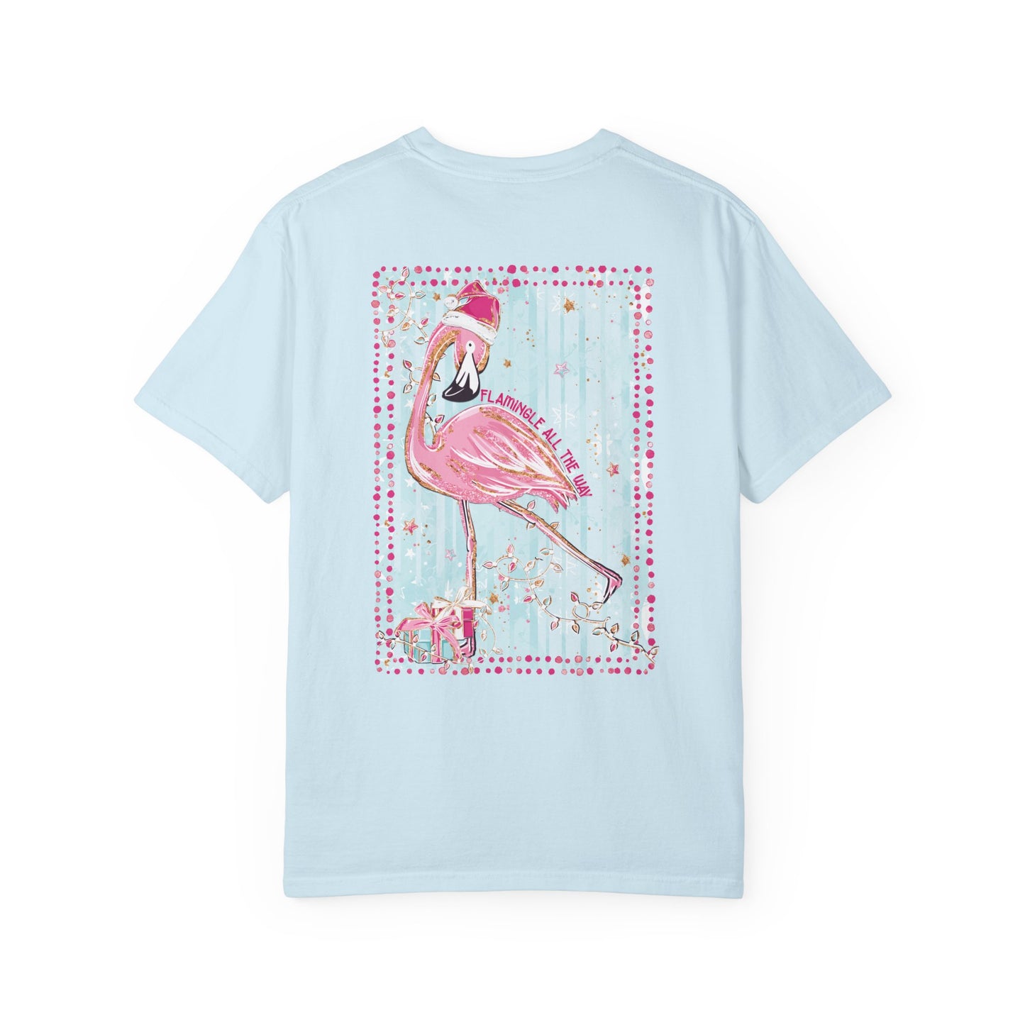 Flamingo Flamingle All the Way Christmas Tee - Comfort Colors
