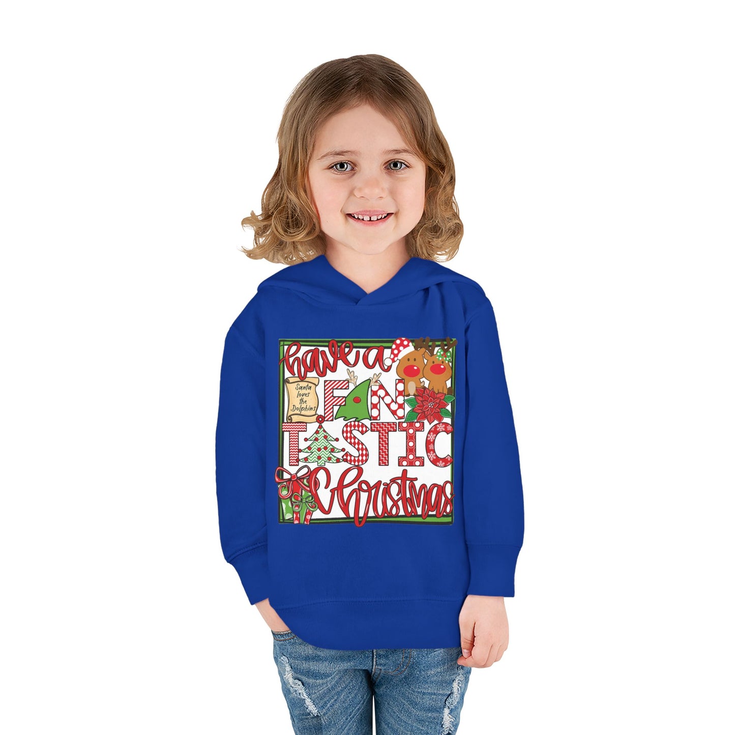 Dolphins Fintastic Christmas Toddler Hoodie