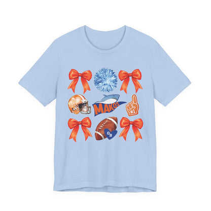 Adult Makos Coquette Football Tee